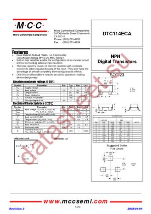 DTC114ECA-TP datasheet  